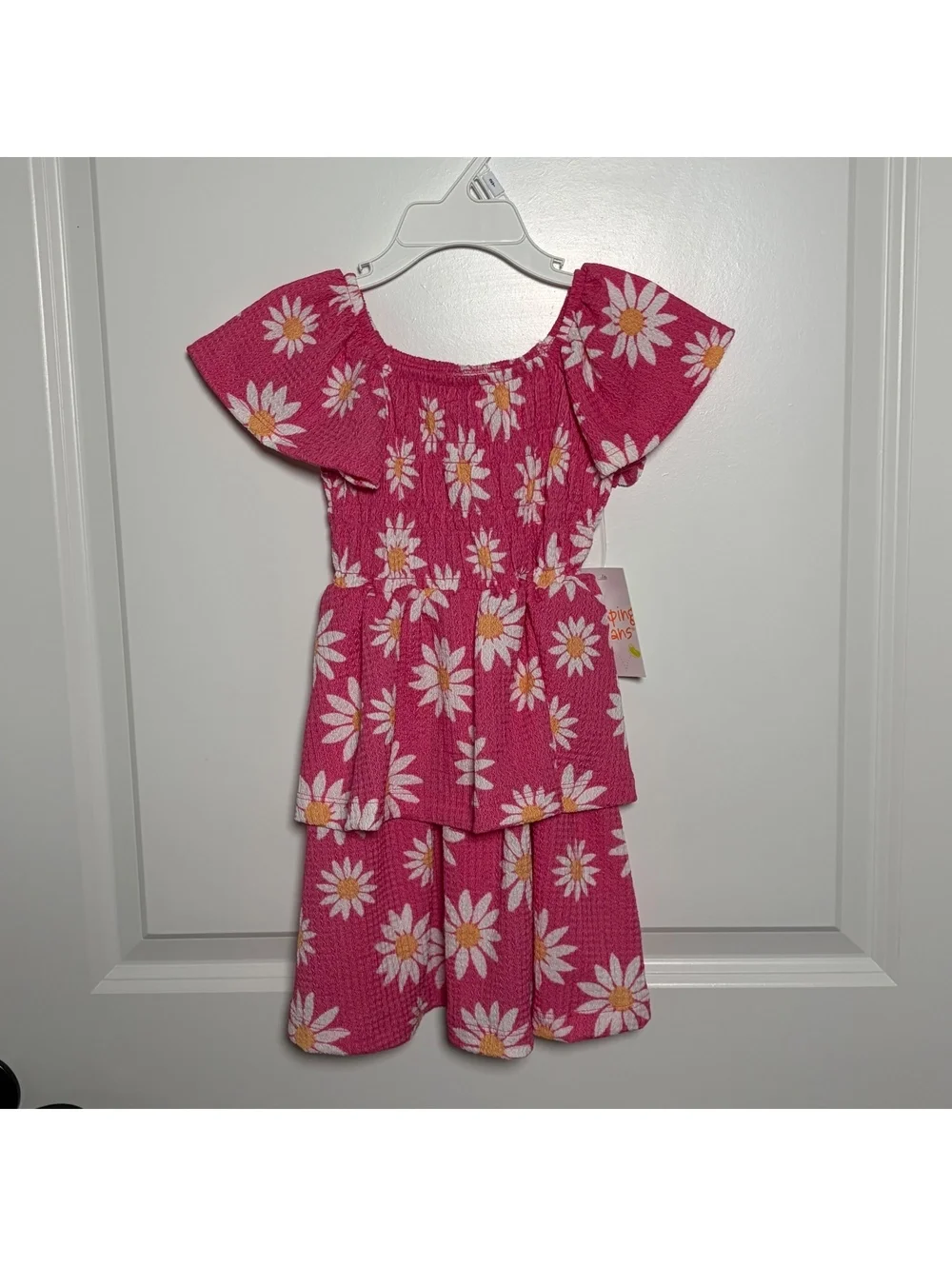 Jumping Beans Pink Daisy Print Dress for Toddler Girls, Size 2T